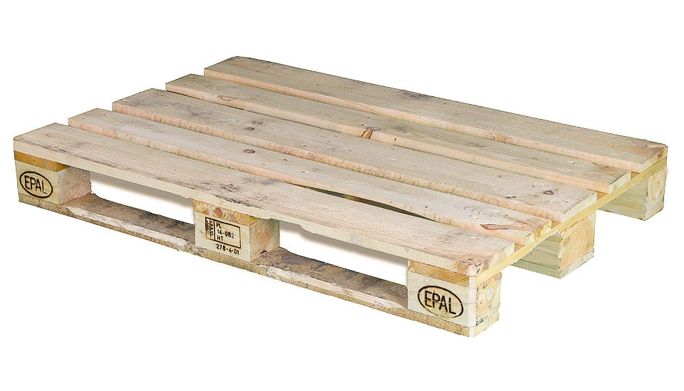 EPAL Euro Wooden Pallet - 1200x800x144 mm - 3-Skids