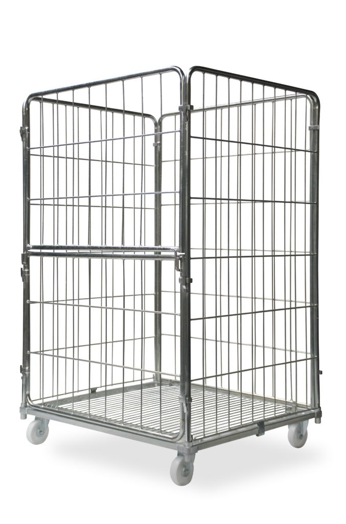 Steel Laundry Container - 1200x1000x1800 mm - Fold-down Front Gate