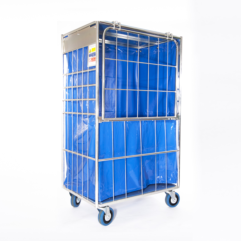 Laundry Roll Cage Container - 900x665x1660 mm - Folding Front Gate