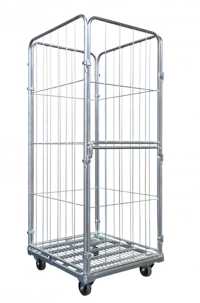 Laundry Roll Cage Container - 800x720x1800 mm - Hinged Front Gate