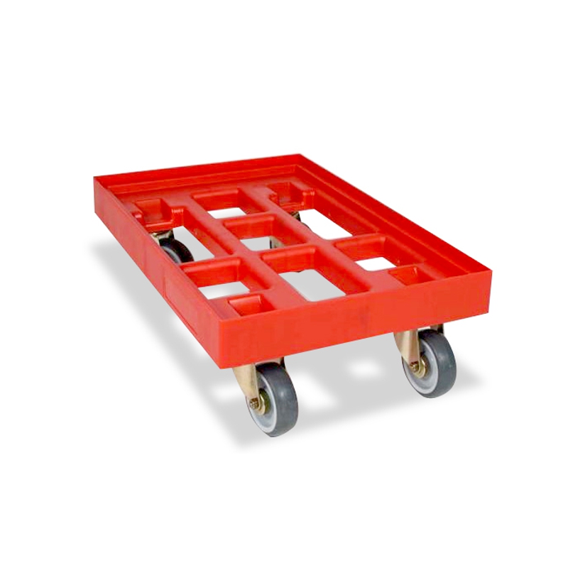 Plastic Dolly with Grid Base - 610x410x150 mm - Red