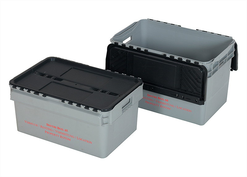 Plastic Distribution Box with Lid - 600x400x374 mm - 60L