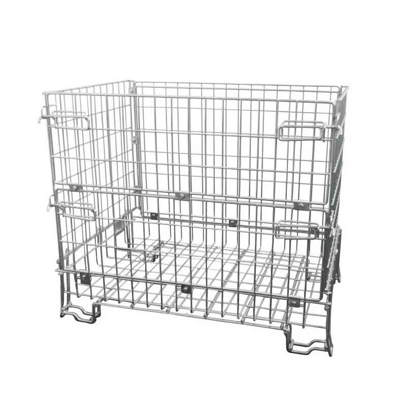 Wire Pallet Cage Container - 1200x800x1000 mm - Collapsible