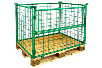 Metal Wire Pallet Collar - 1200x800x800 mm - Collapsible